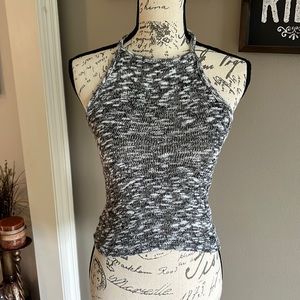 American Eagle Outfitters halter sweater black & white small EUC